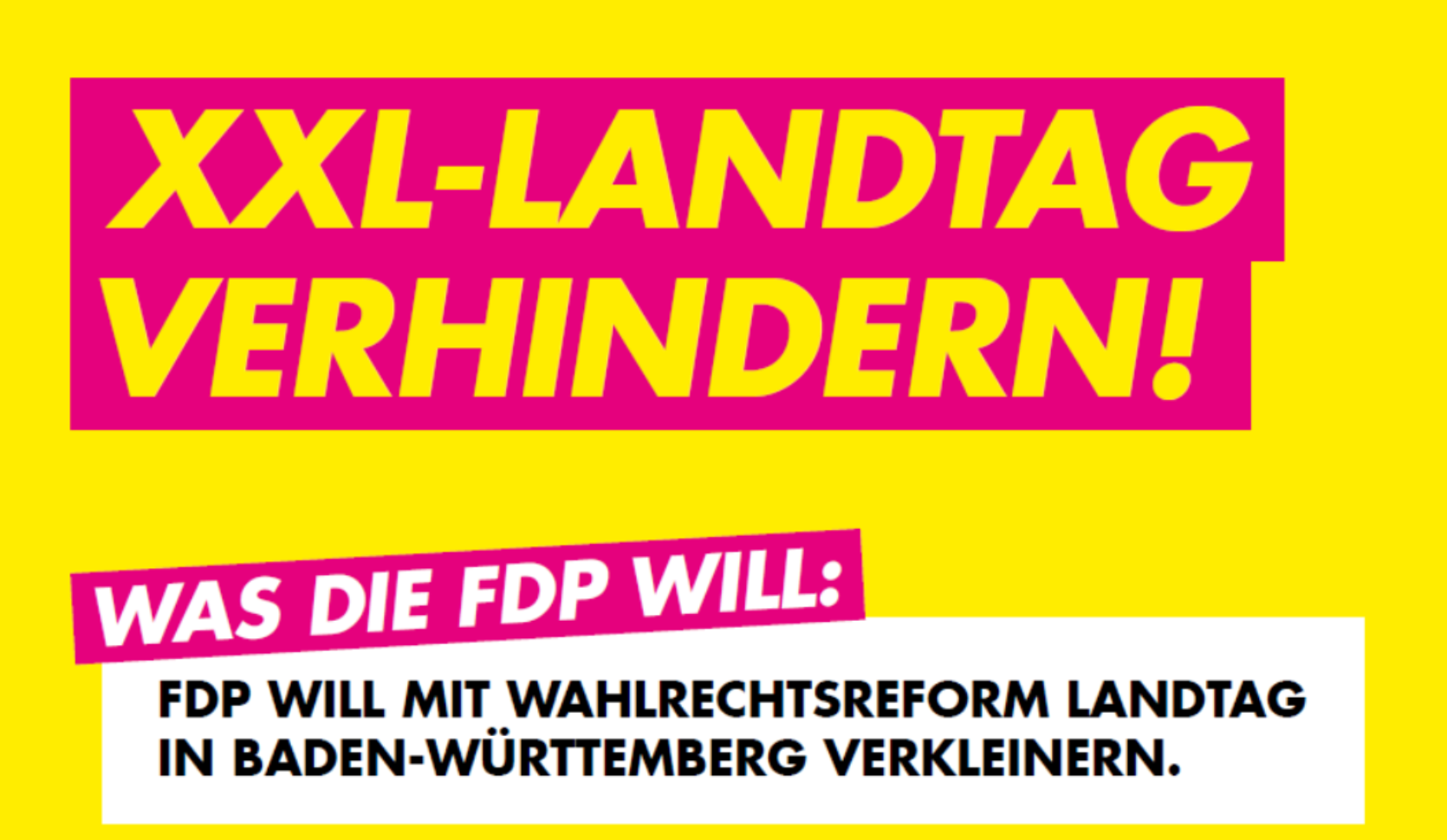 XXL-Landtag stoppen – Verantwortung statt Parteipolitik!